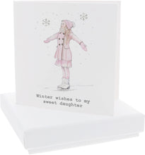 Load image into Gallery viewer, Sweet Daughter Snowflake Stud Earrings & Gift Card
