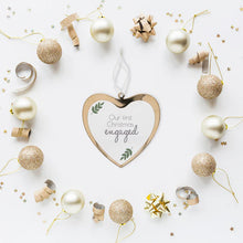 Load image into Gallery viewer, First Christmas Engaged Glass Ornament