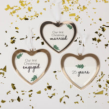 Load image into Gallery viewer, First Christmas Engaged Glass Ornament