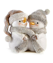 Load image into Gallery viewer, Frosted Snowman Couple Figure
