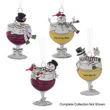 Load image into Gallery viewer, Drink & Be Merry Snowman Ornament