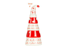 Load image into Gallery viewer, Red & White Christmas Tree w Hat
