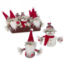 Load image into Gallery viewer, Cute Plaid Plush Character Ornament