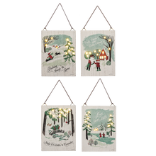 Load image into Gallery viewer, Vintage Lit Winter Picture