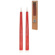 Load image into Gallery viewer, Rustic Wax Taper Candles with LED Wicks