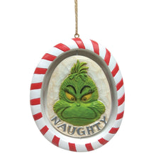 Load image into Gallery viewer, Grinch 2 Sided Naughty or Nice Ornament