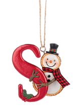 Load image into Gallery viewer, Monogram Snowman Ornament
