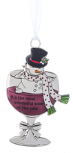 Load image into Gallery viewer, Drink & Be Merry Snowman Ornament