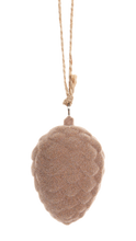 Load image into Gallery viewer, Flocked Pinecone Ornament