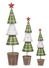 Load image into Gallery viewer, Red White & Green Metal Tree