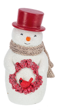 Load image into Gallery viewer, Vintage Red Hatted Snowman Figure