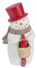 Load image into Gallery viewer, Vintage Red Hatted Snowman Figure