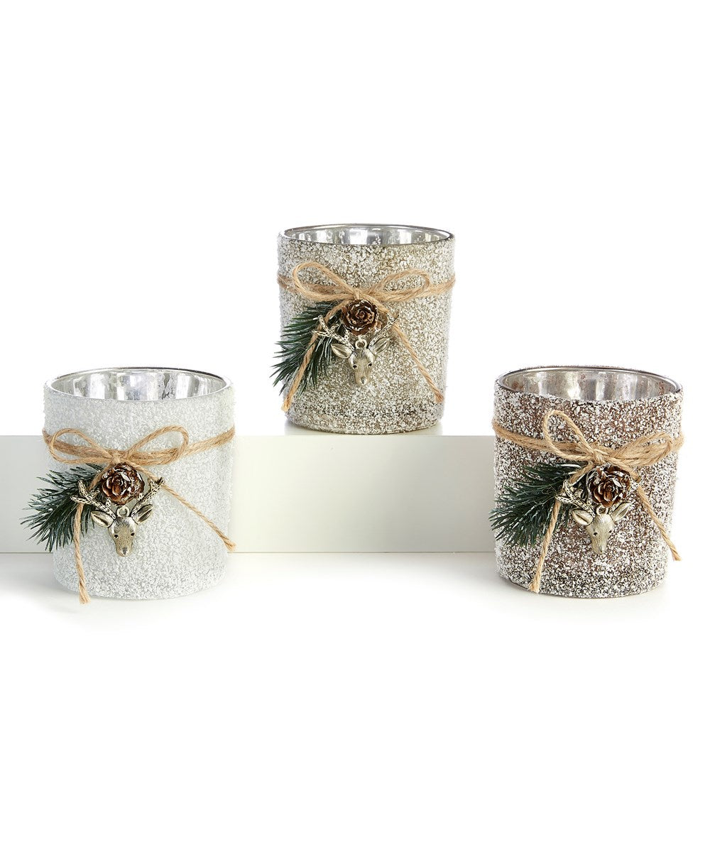 Rustic Frosted Votive