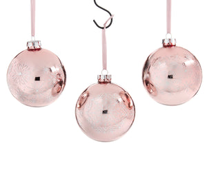 Pink Mercury Glass Ball Ornament