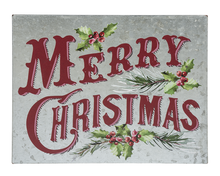 Load image into Gallery viewer, Merry Christmas Galvanized Lit metal sign
