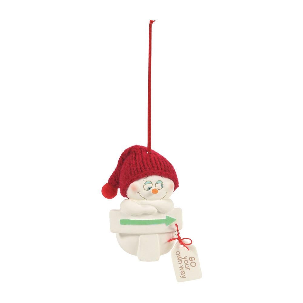 Go Your Own Way Snowpinion Ornament