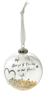Always & Forever Memorial Glass Ornament