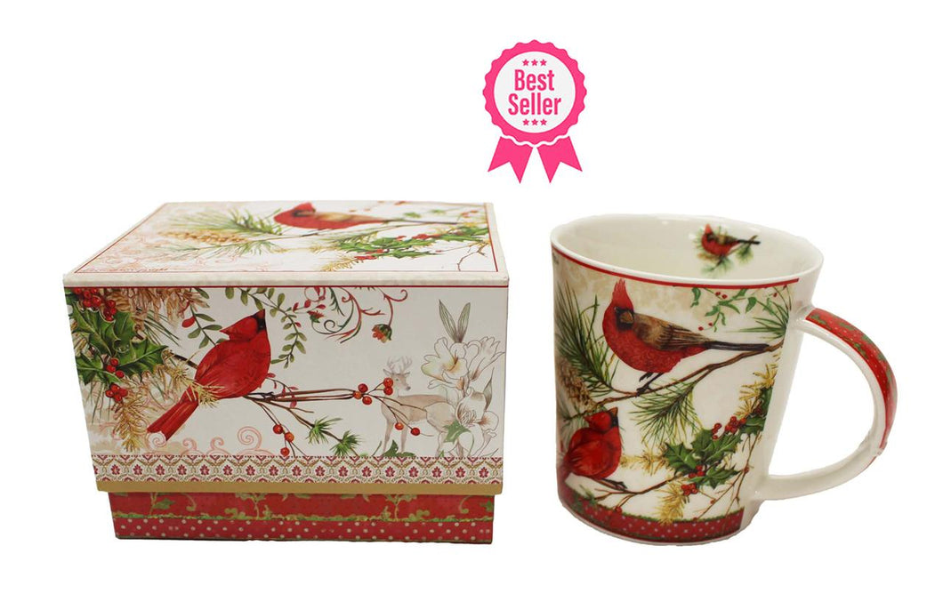 Porcelain Bird Mug in Gift Box