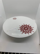 Load image into Gallery viewer, White &amp; Red Pattern Cake Plate
