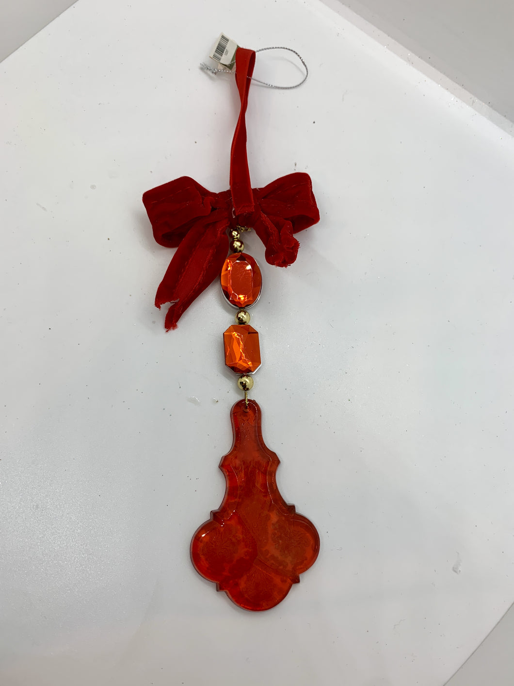 Red Jewel Drop Ornament