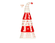 Load image into Gallery viewer, Red & White Christmas Tree w Hat