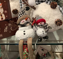 Load image into Gallery viewer, Plaid Snowman Shelf Sitters- 3 styles - 2 Kinds