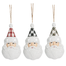Load image into Gallery viewer, Old Fashioned Santa Head Ornament