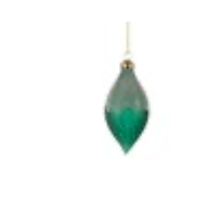 Dark Green Frosted Finial Ornament