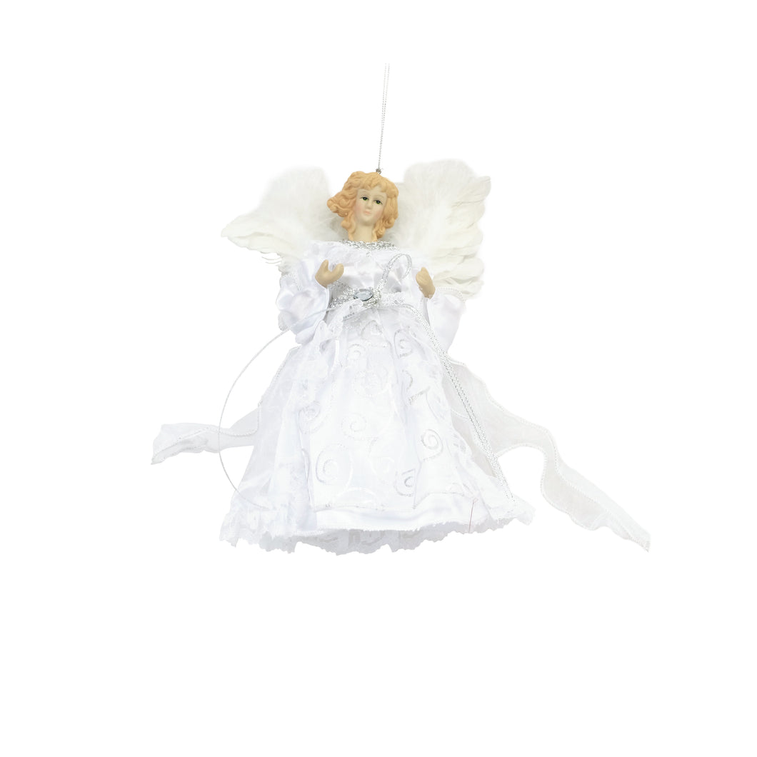 White & Silver Angel Ornament