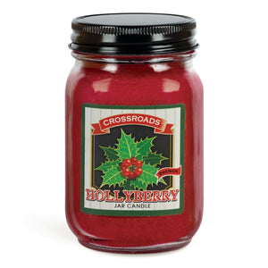 Hollyberry Scented Mason Jar Candle