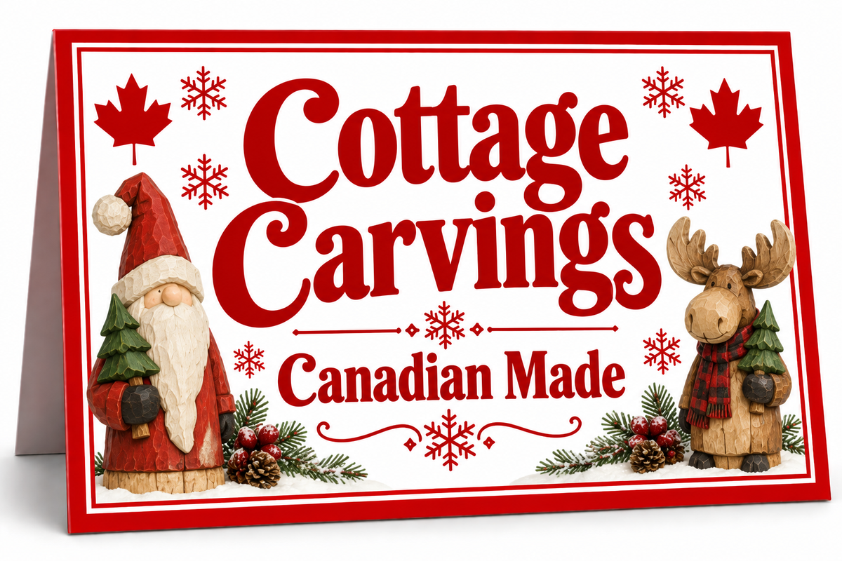 Snow Cottage Carvings Santas