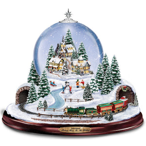 Thomas Kinkade Journey Home For The Holidays Snowglobe