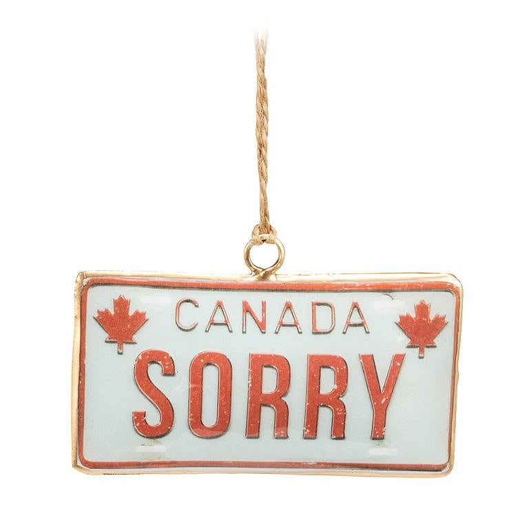 Canada Sorry Licence Plate Ornament