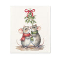 Mistletoe Mice Reusable Sponge Cloth