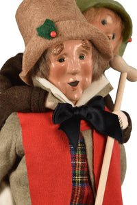 Bob Cratchit and Tiny Tim carollers