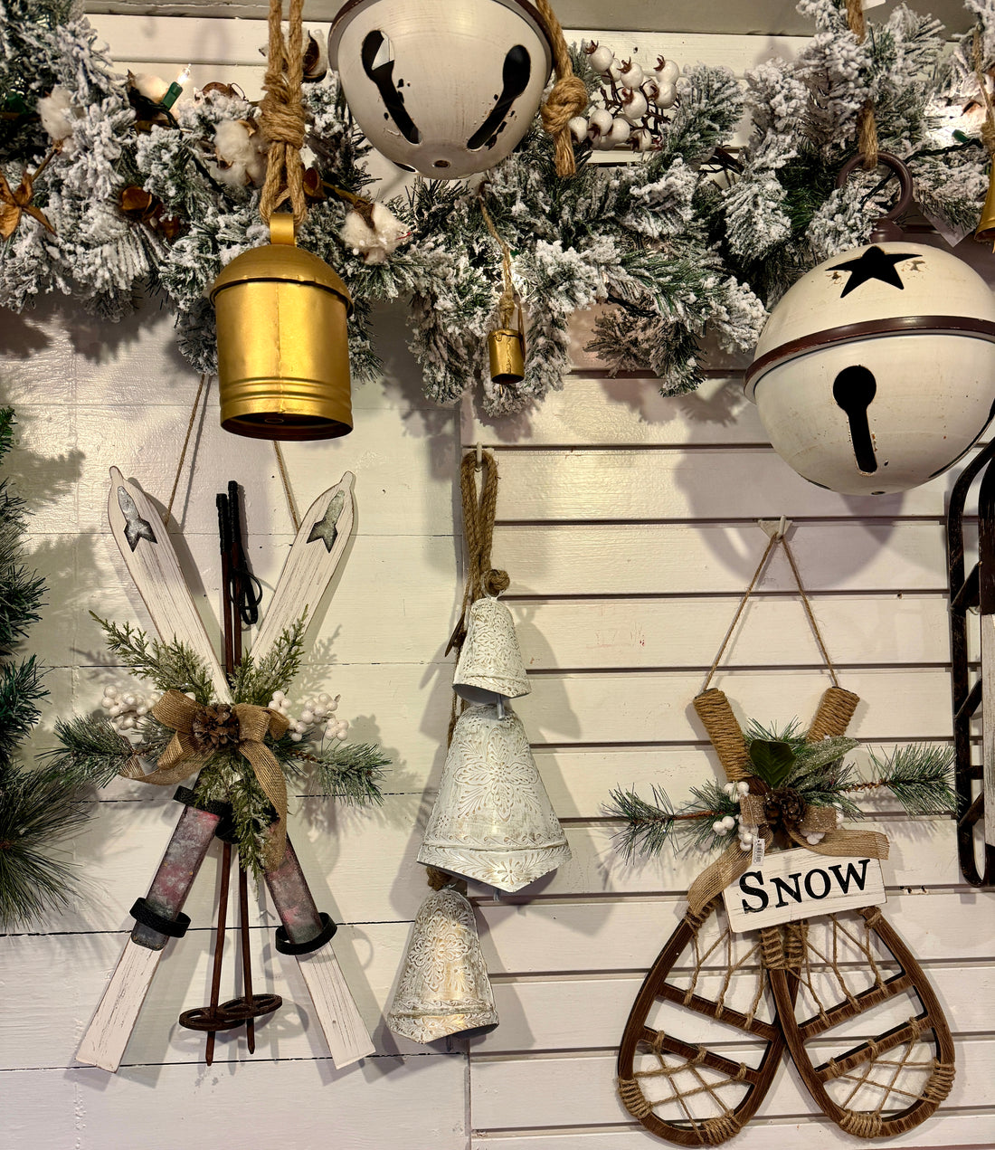 Antique White & Gold Balsam Bell (set of 3)