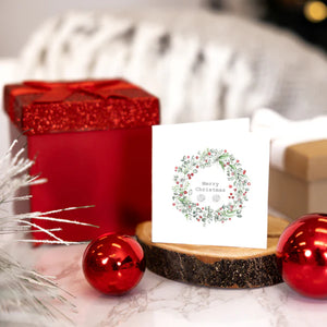 Merry Christmas Cubic Zirconia Earrings & Gift Card