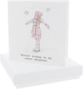 Sweet Daughter Snowflake Stud Earrings & Gift Card