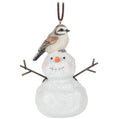 Chickadee & Snowman Ornament