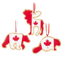 Load image into Gallery viewer, Canada Flag Animal Cookie Ornament

