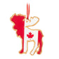Canada Flag Animal Cookie Ornament