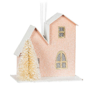 Pastel House & Tree Ornament