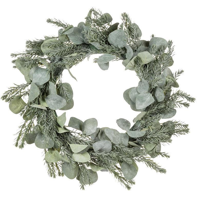Frost Pine & Eucalyptus Wreath 16"
