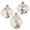 Silver Organic Shape Ball Ornament