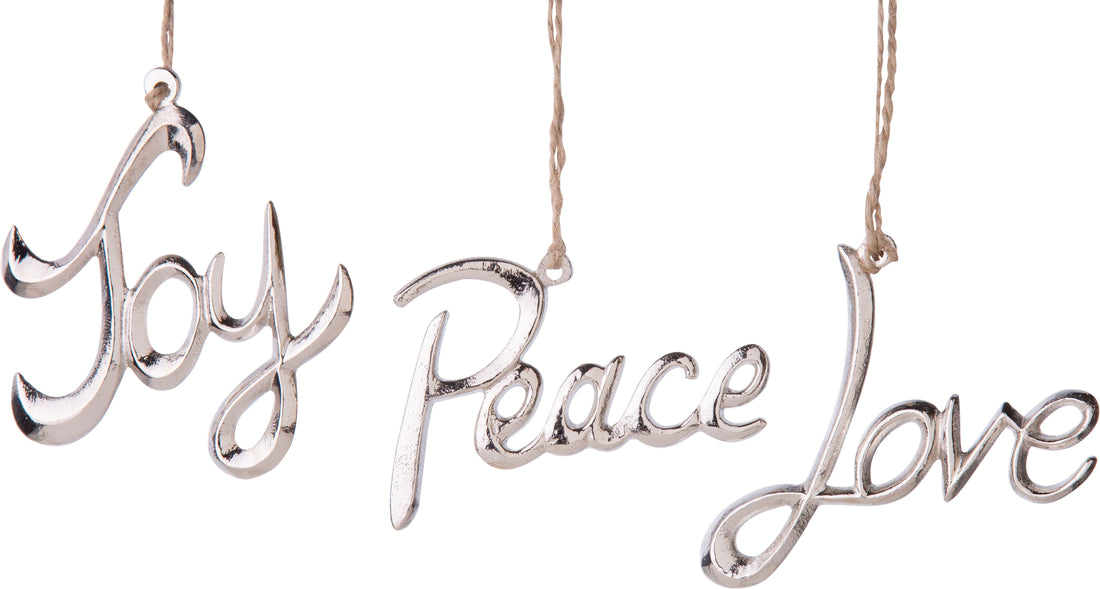 Silver Word Ornament