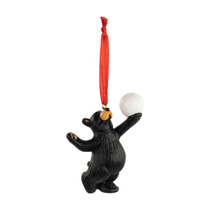 Bearfoot Bear Volleyball Ornament