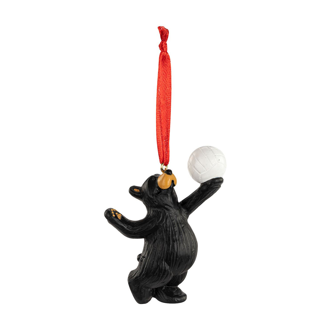 Bearfoot Bear Volleyball Ornament