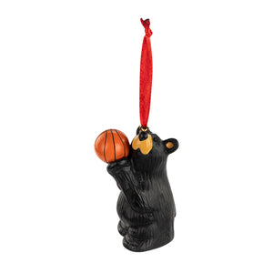 Bearfoot Bear Basketball Ornament