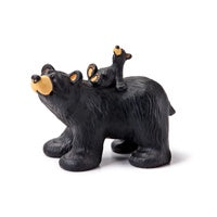 Bearfoot Bear Riding Bearback Figurine