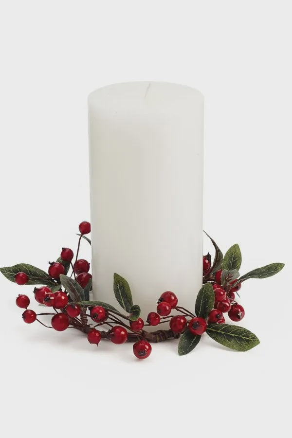Rich Red Berry Candle Ring